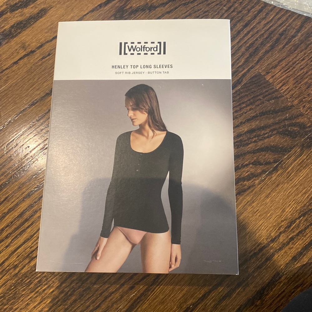 Wolford Henley Top Long Sleeves Cherry Red